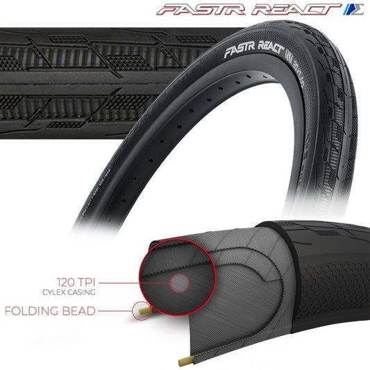 TIOGA FASTR REACT S-SPEC TIRES - 120 TPI - FOLDING BEAD